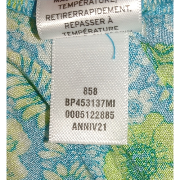 BP Dress Size S Blue Green Floral - Picture 12 of 12